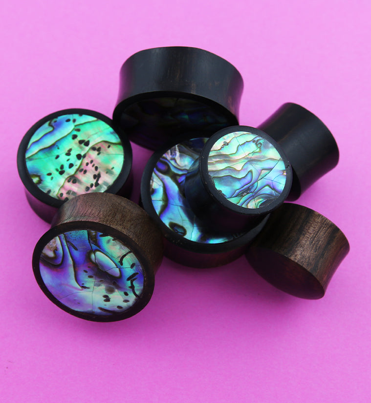 Abalone Shell Inlay Wood Plugs