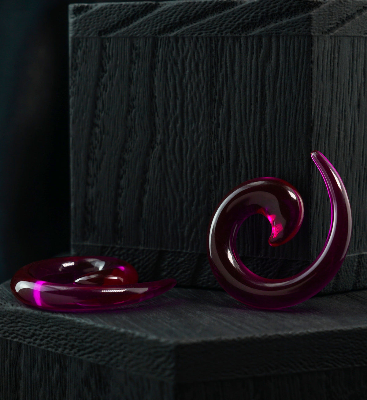 Acrylic U.V Purple Spirals