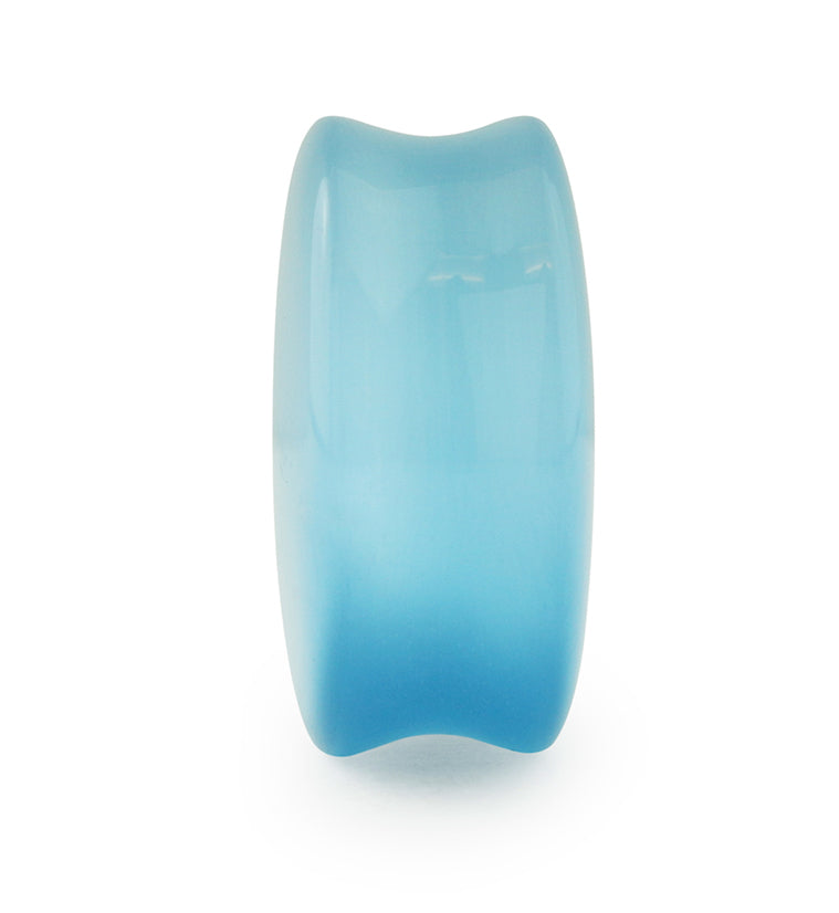 Aqua Cat's Eye Glass Plugs
