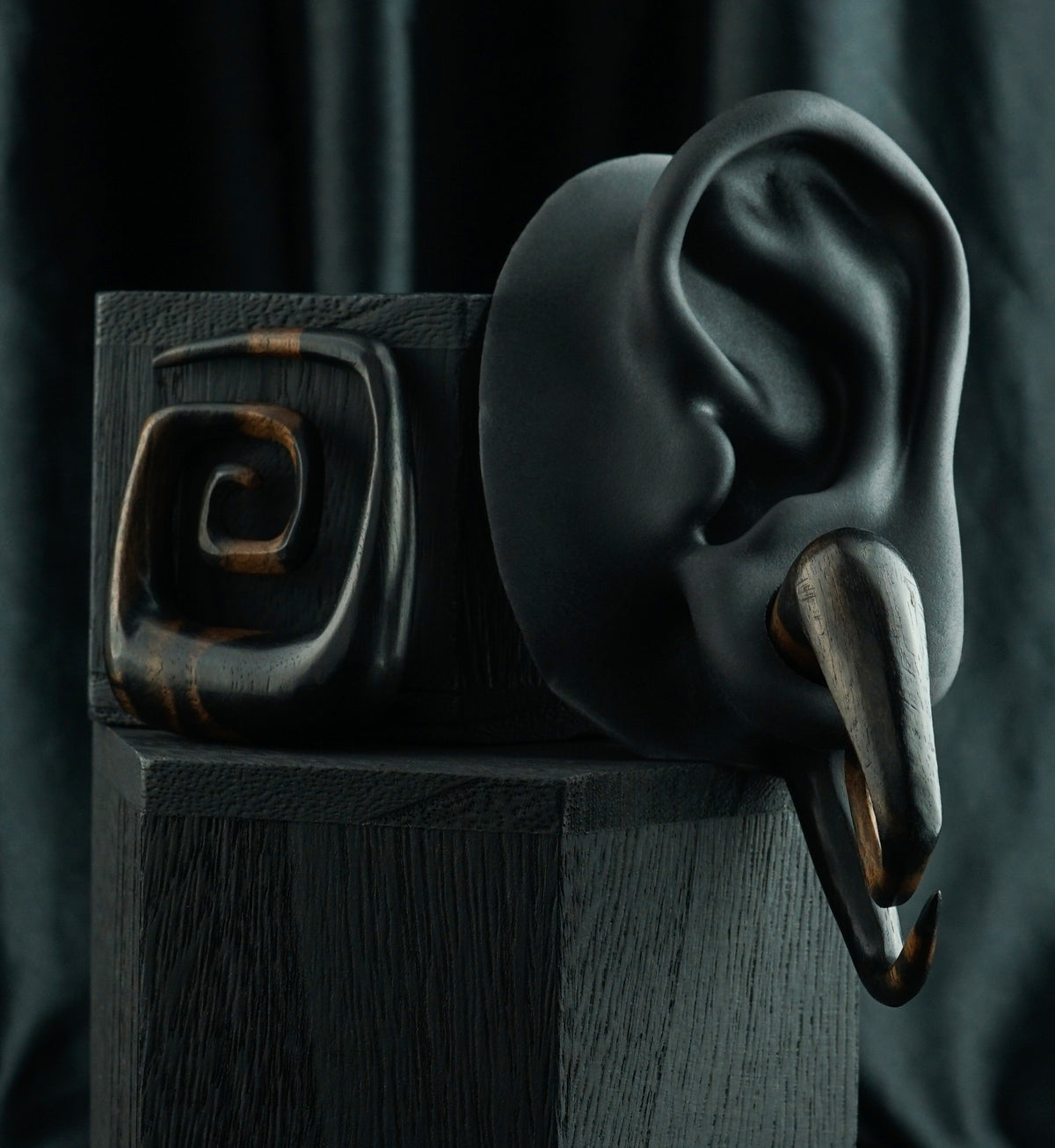 Areng Wood Square Spirals