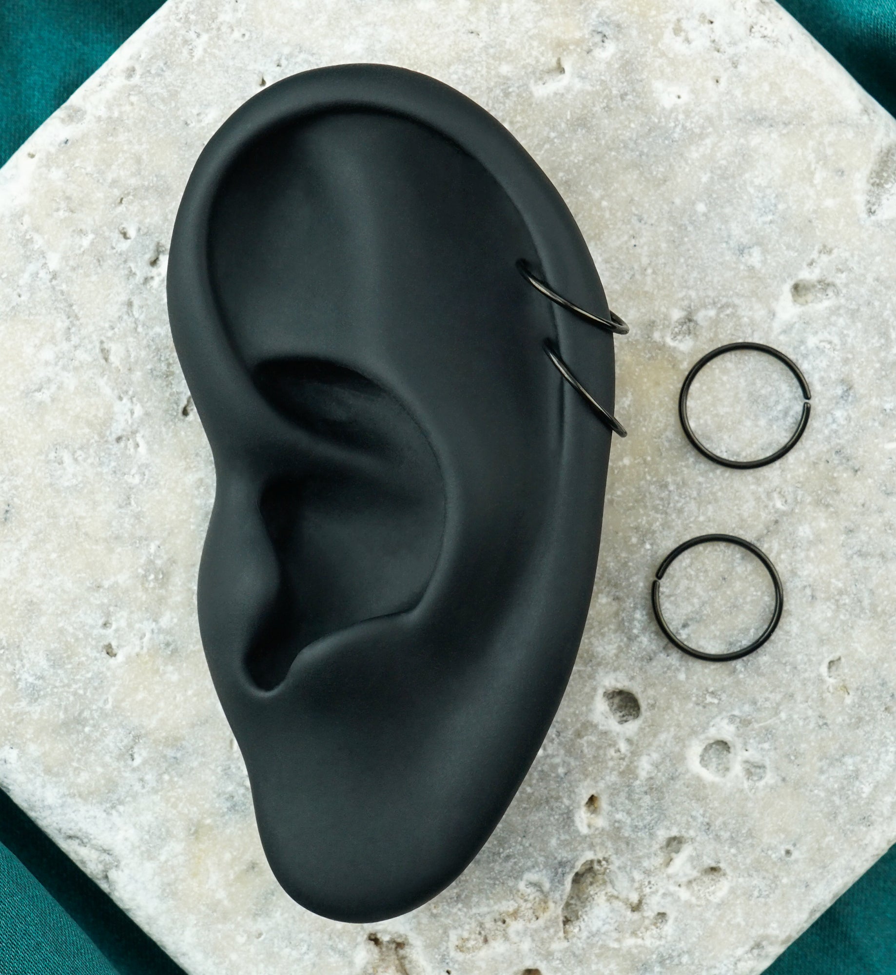 Black PVD Seamless Stainless Steel Hoop Ring