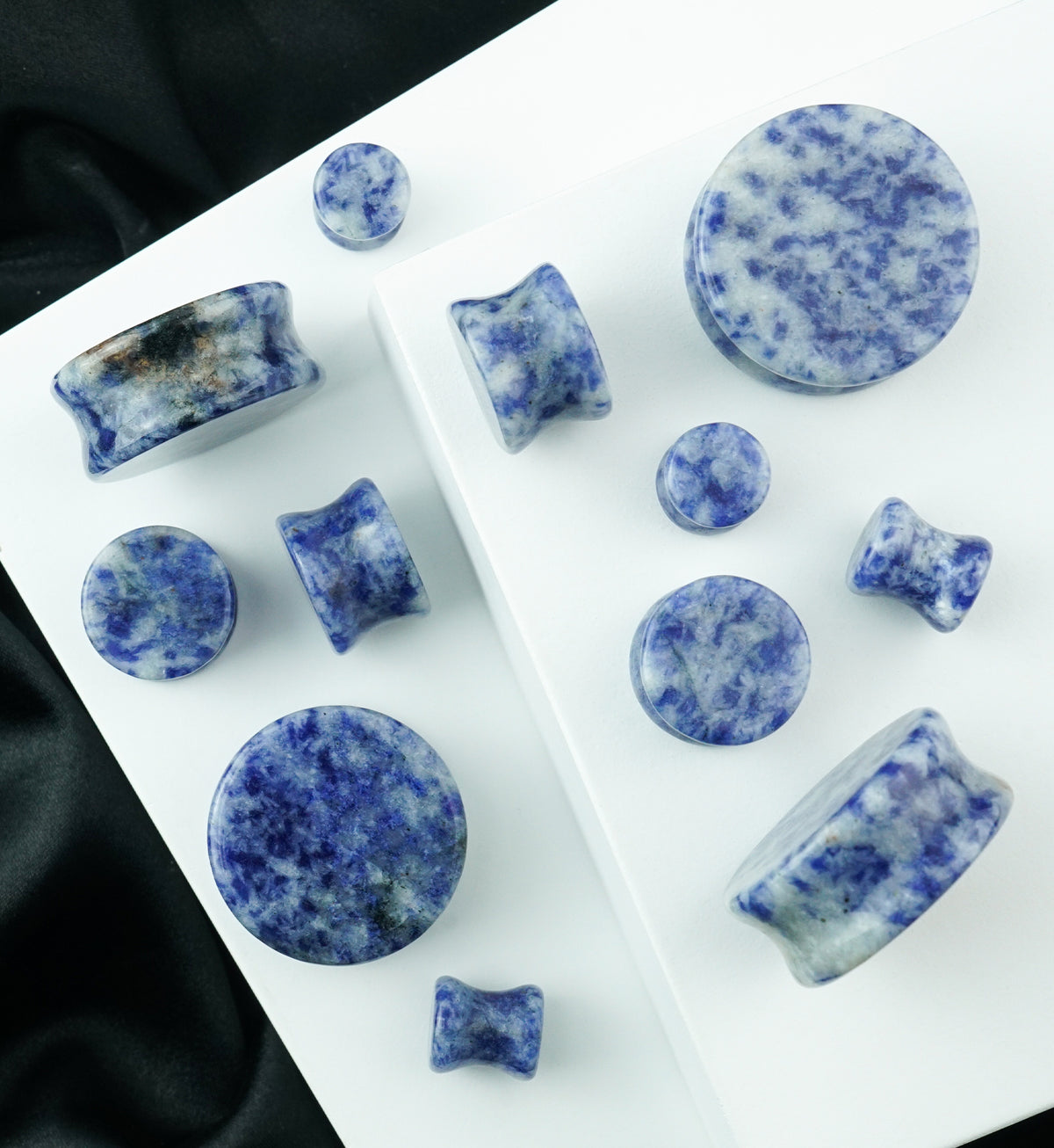 Blue Spot Jasper Stone Plugs