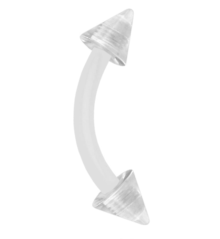 Acrylic Color Spike Curved Barbell