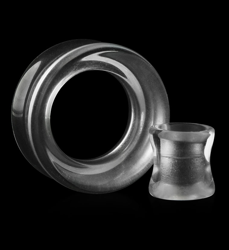 Clear Glass Tunnel Plugs by Urban Body Jewelry