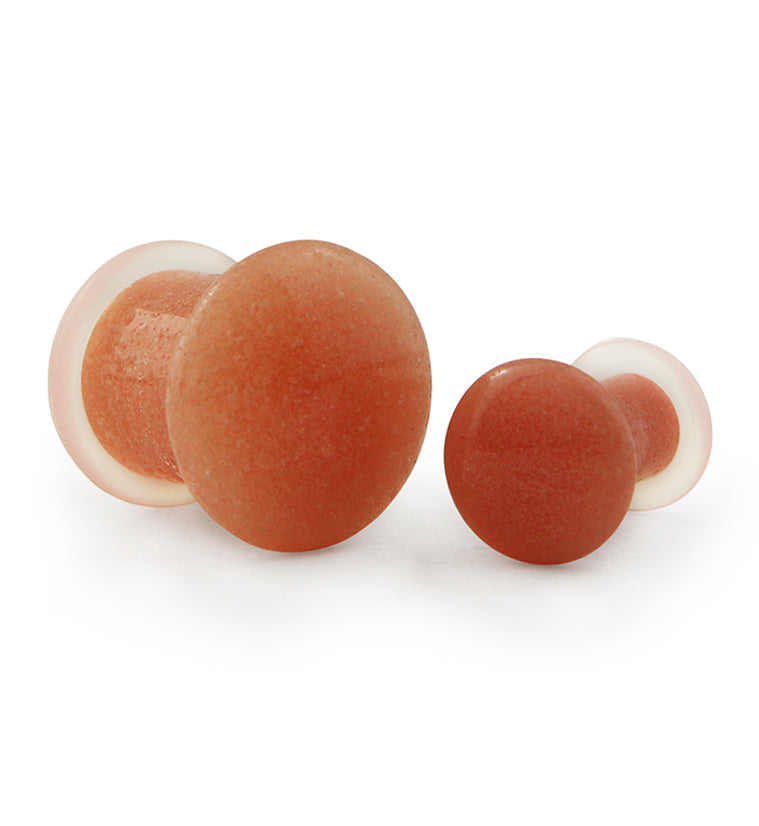 Coral Glow in the Dark Glass Plugs - Single Flare