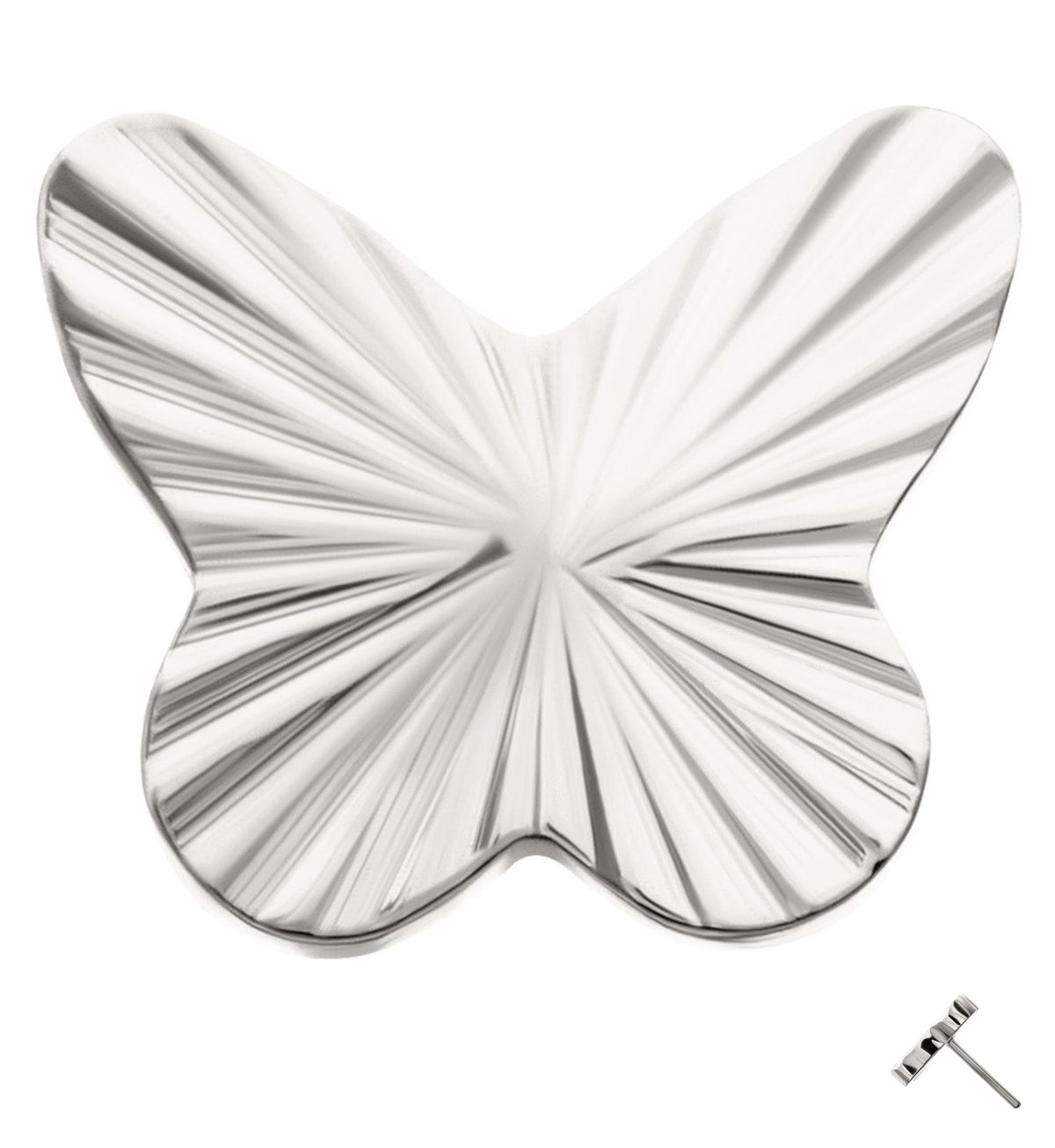 Corrugated Butterfly Threadless Titanium Top