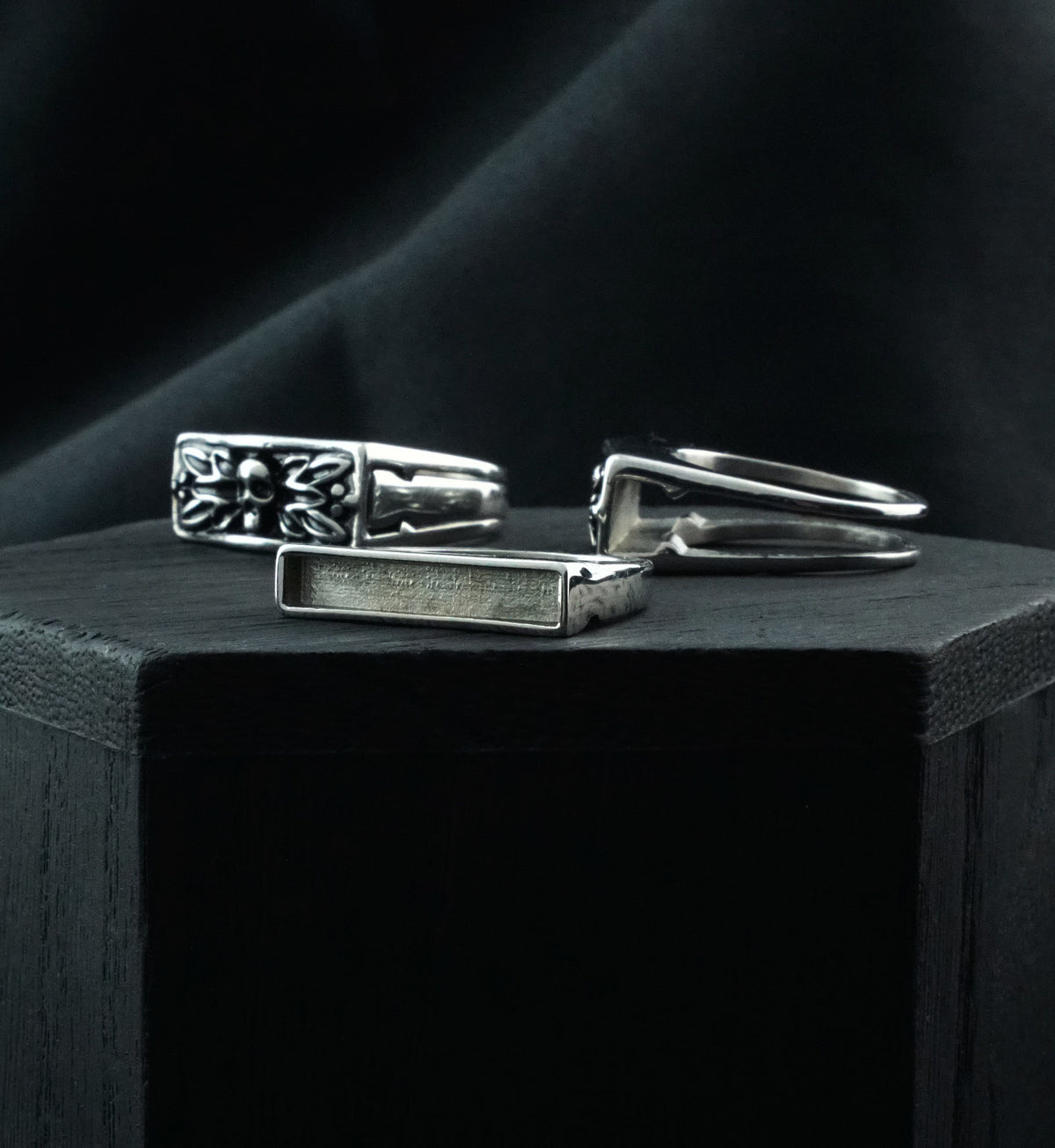 Death Moth Secret Compartment Stainless Steel Ring