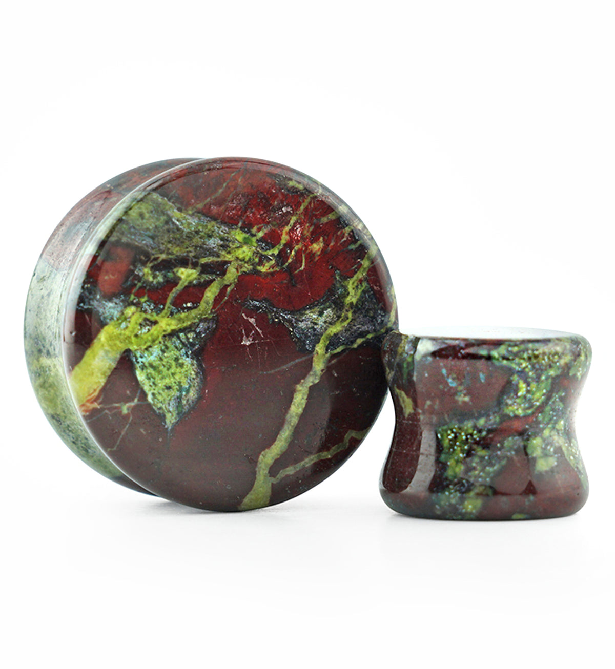 Dragons Blood Jasper Stone Plugs