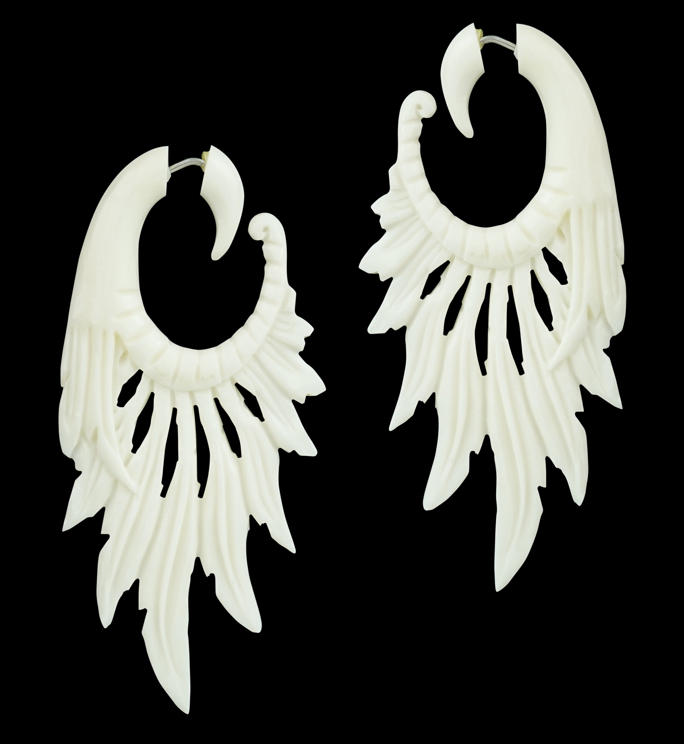 Dreamcatcher Bone Hangers / Fake Gauges Earrings