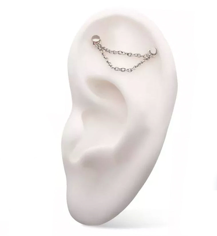 Dual Rolo Titanium Connector Chain