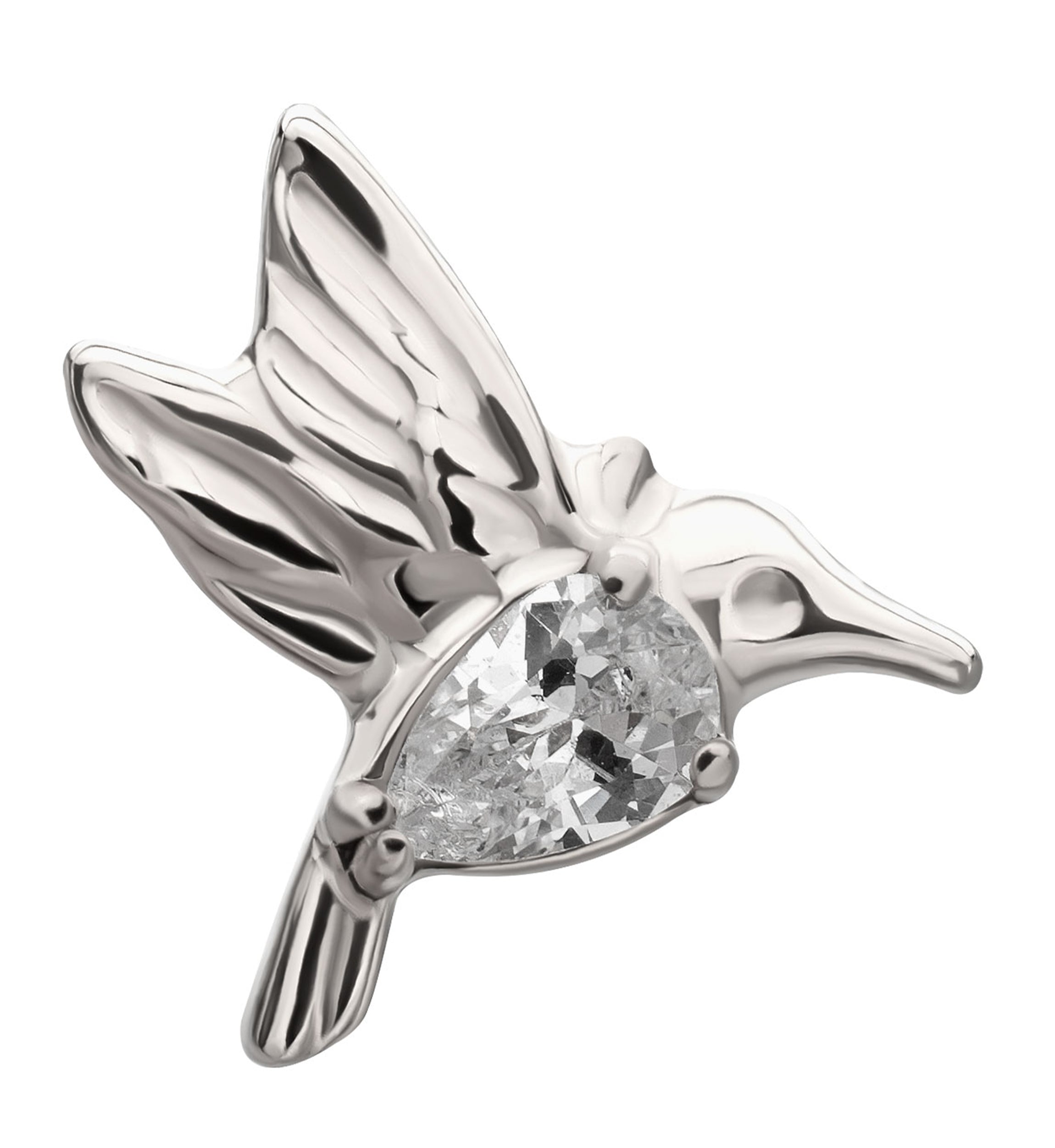 Flying Bird CZ Titanium Threadless Top
