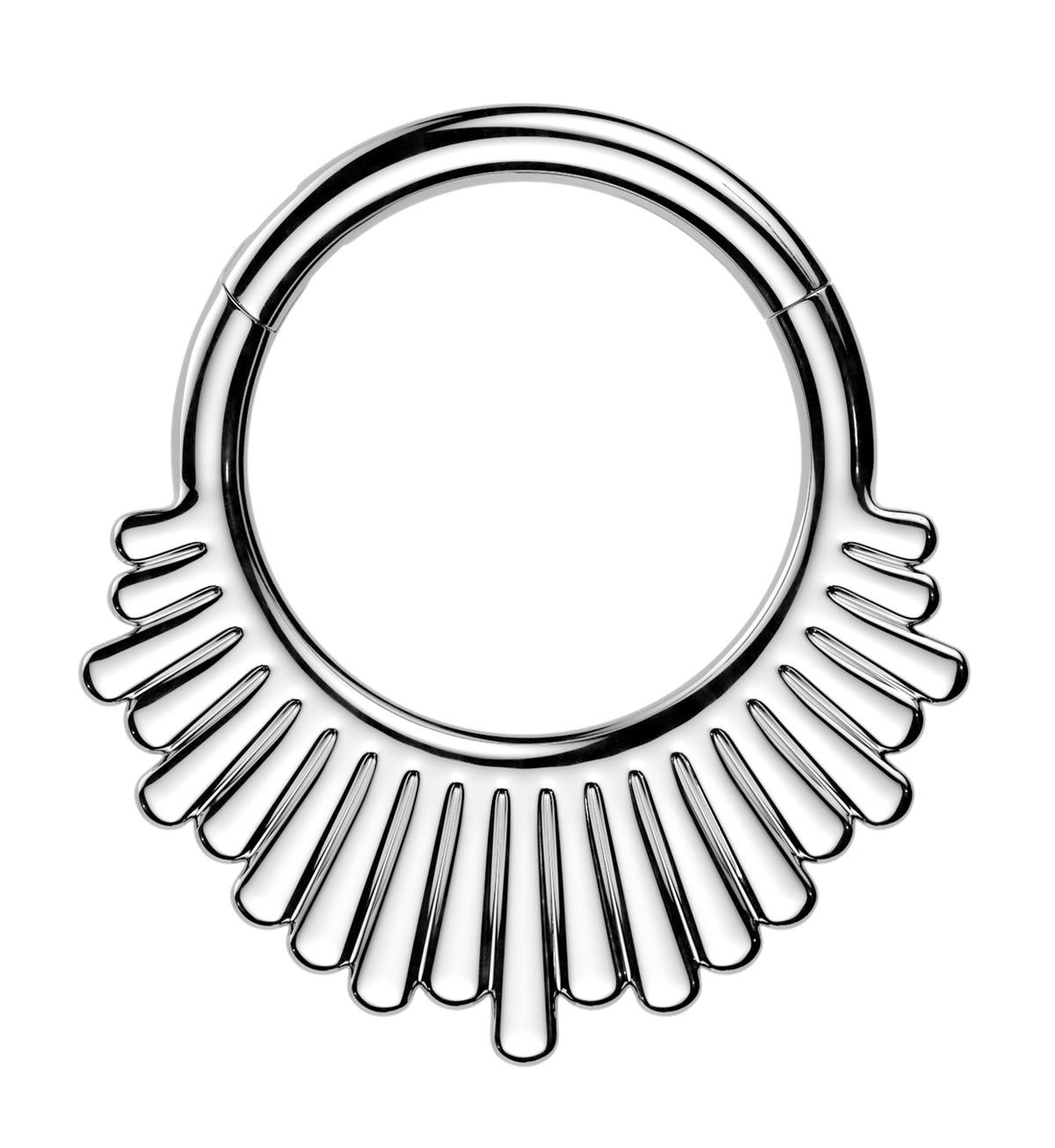 Fringe Stainless Steel Hinged Segment Ring