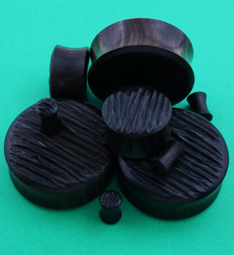 Furrow Areng Wood Plugs