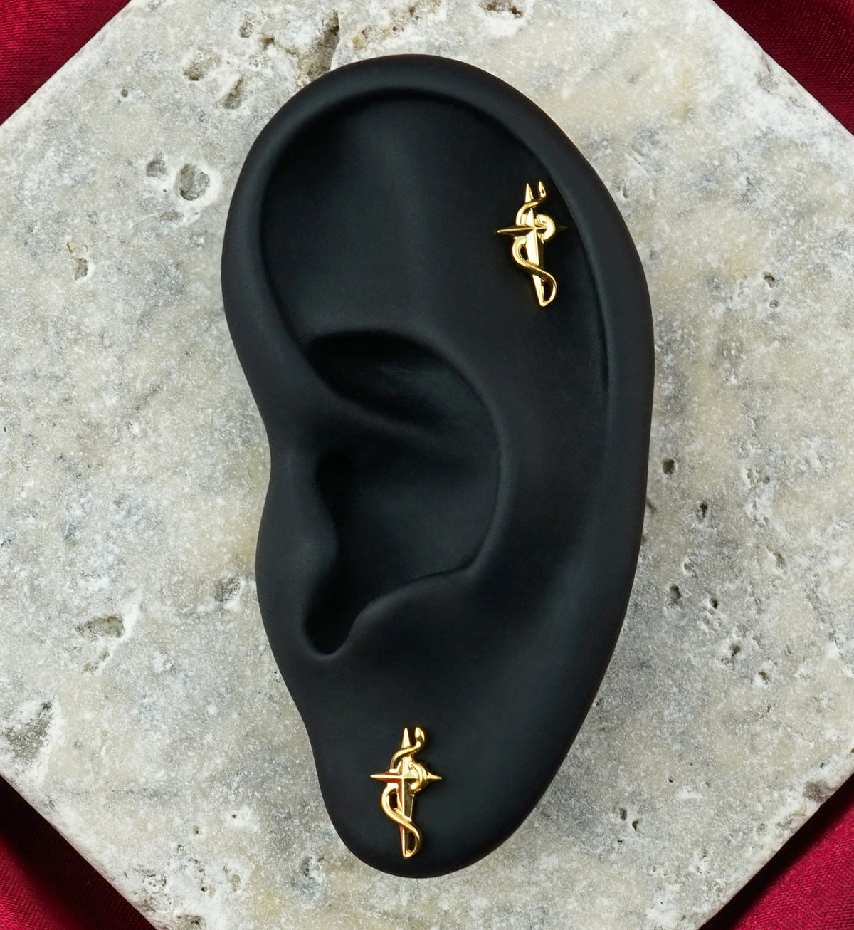 Gold PVD Constricted Star Titanium Threadless Top