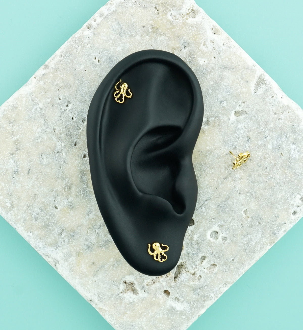 Gold PVD Kraken Titanium Threadless Top