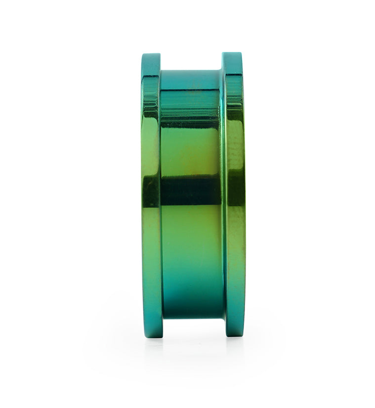 Green PVD Stainless Steel Ear Tunnels