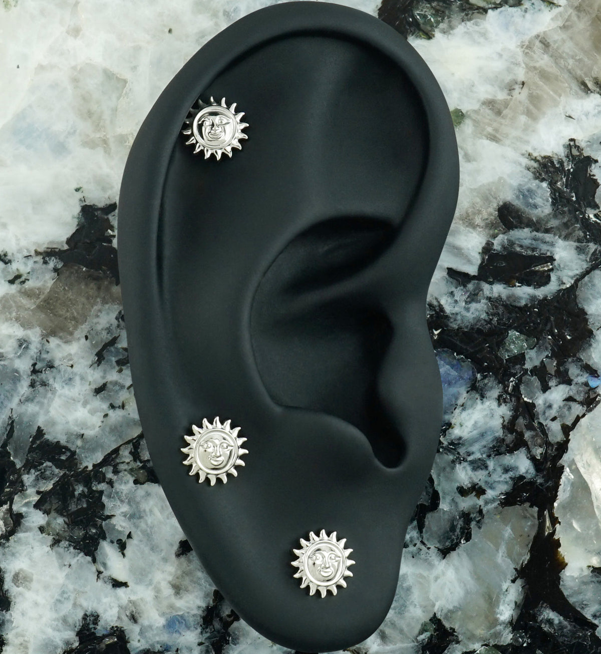 Grinning Sun Titanium Threadless Top