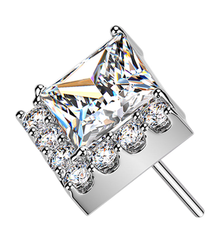 Highpoint Clear CZ Titanium Threadless Top