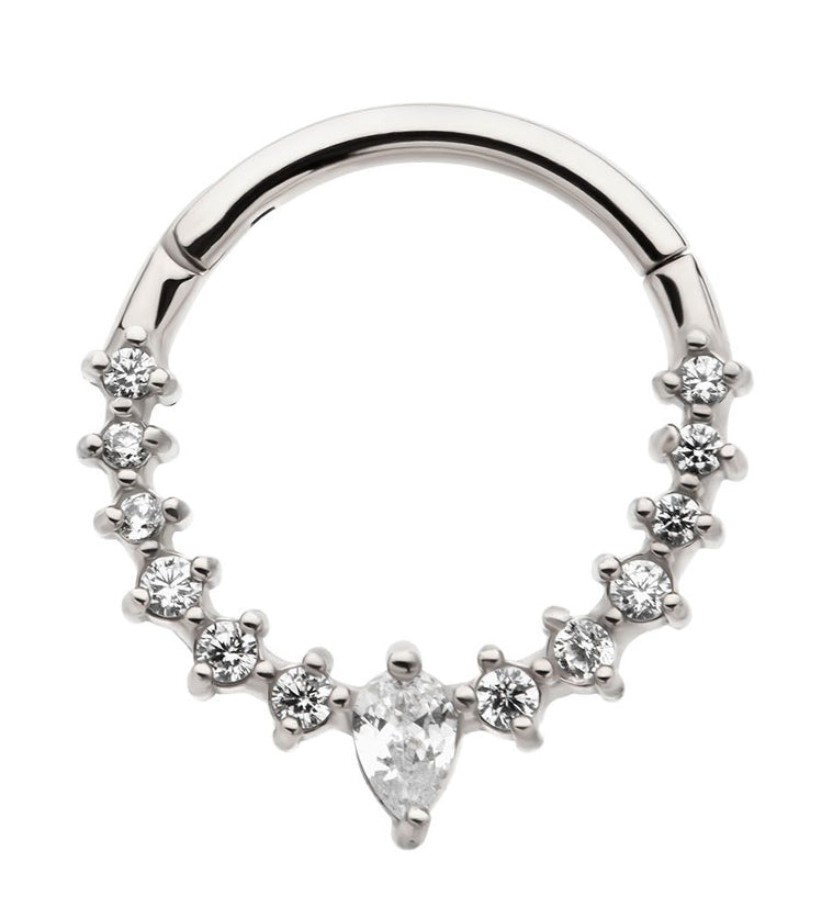 Icicle Stainless Steel Hinged Segment Ring