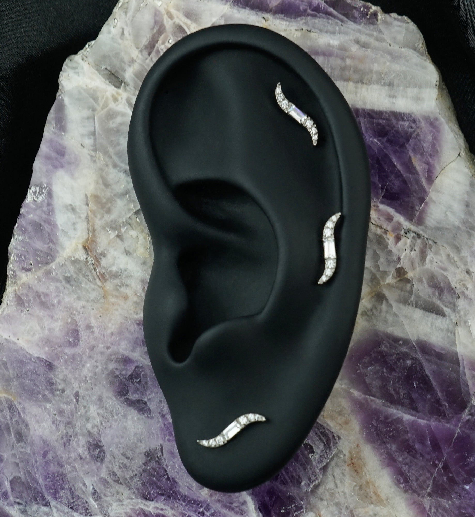 Integral Clear CZ Titanium Threadless Top