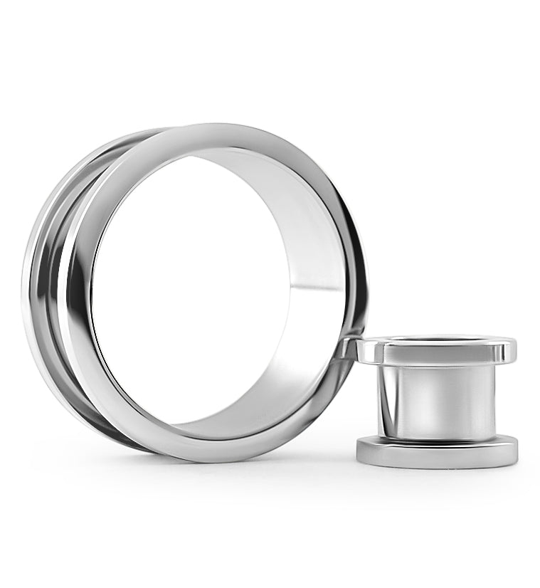 Stainless Steel Screw on Ear Tunnels by Urban Body Jewelry