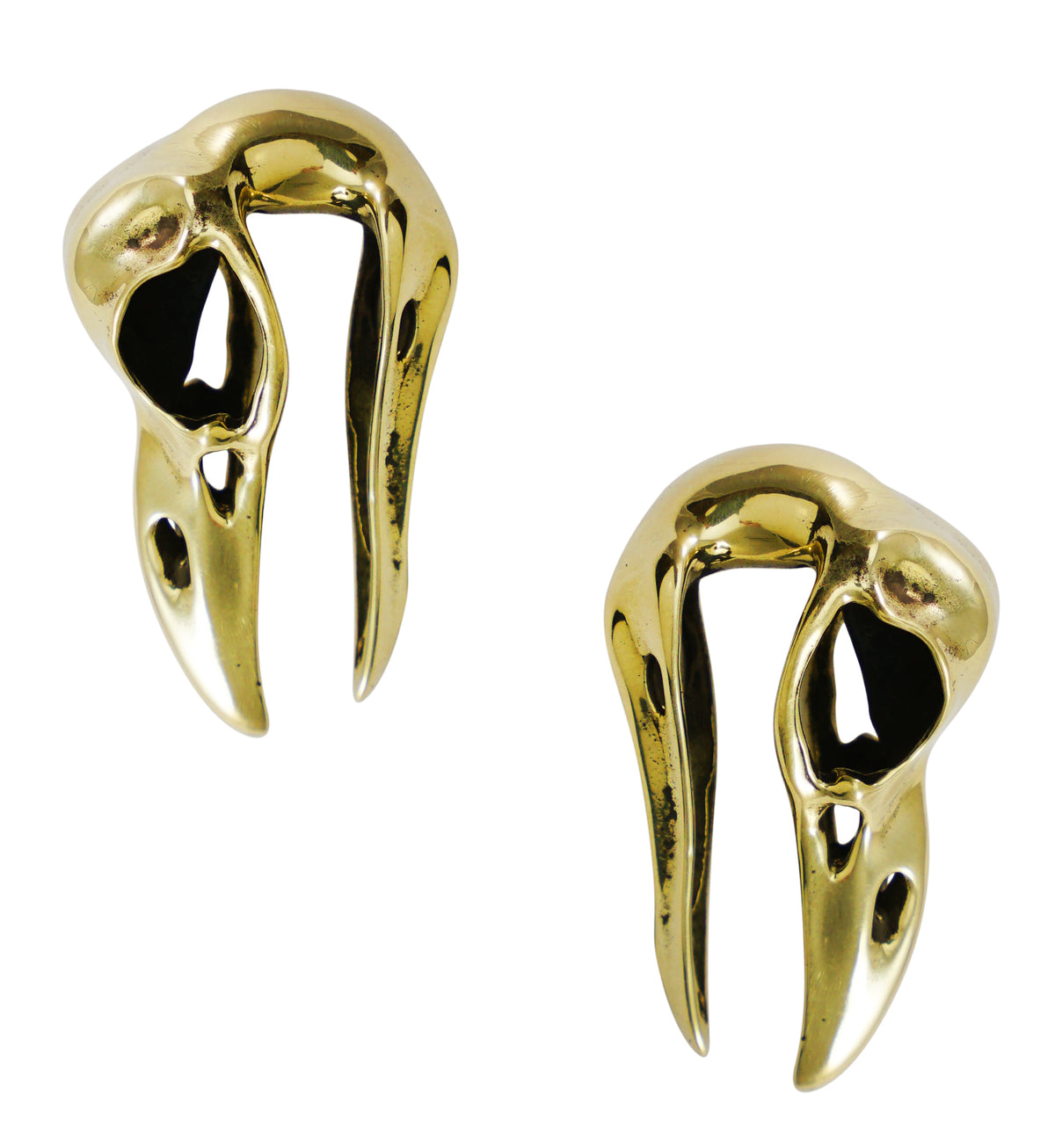 Mini Raven Brass Ear Weights