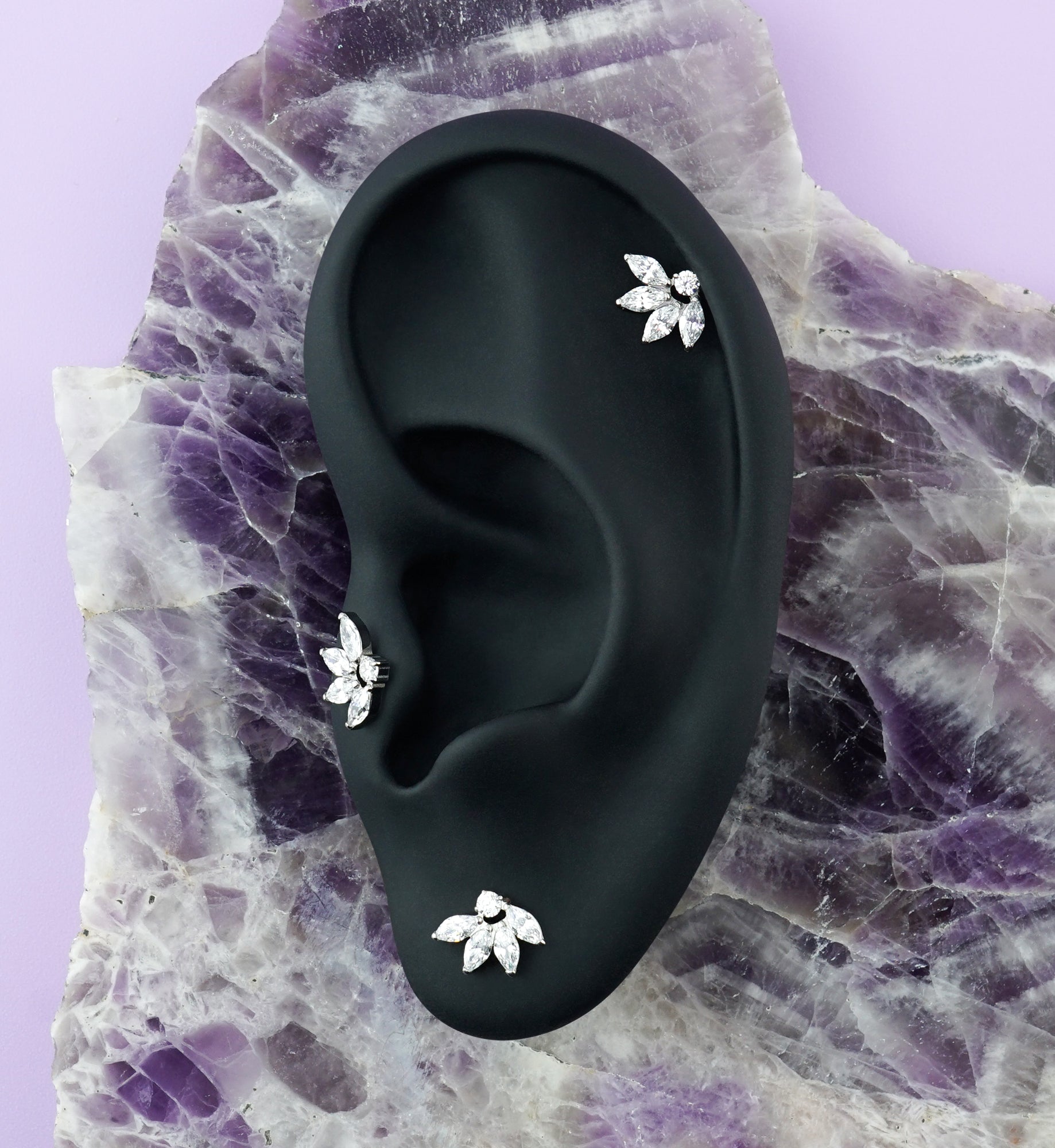 Mohawk CZ Titanium Threadless Top