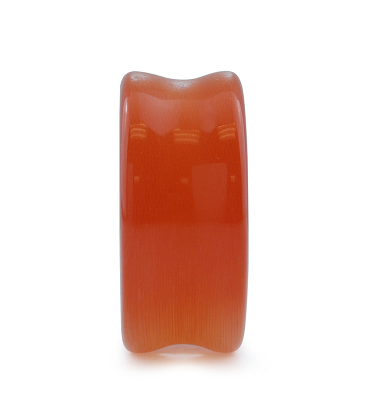 Orange Cat's Eye Glass Tunnel Plugs