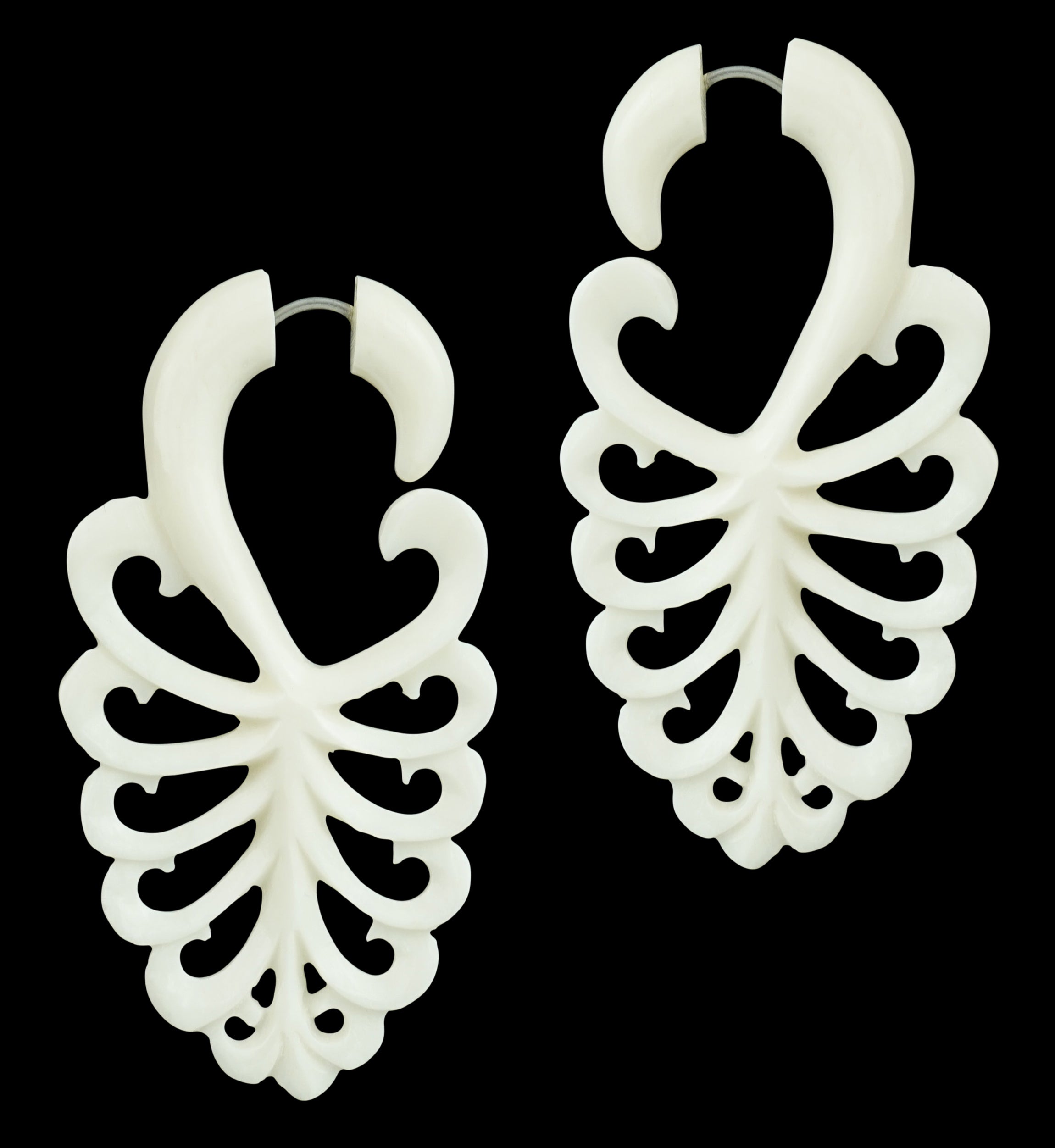 Petiole Bone Fake Gauges Earrings
