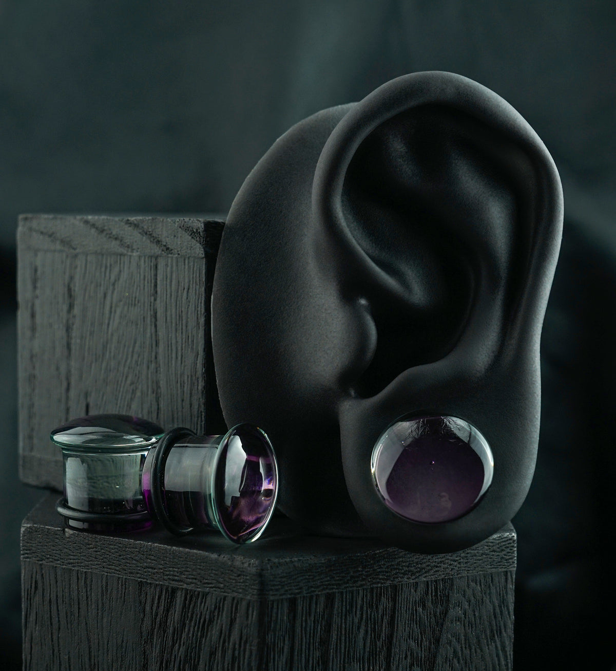 Purple Single Flare Glass Plugs
