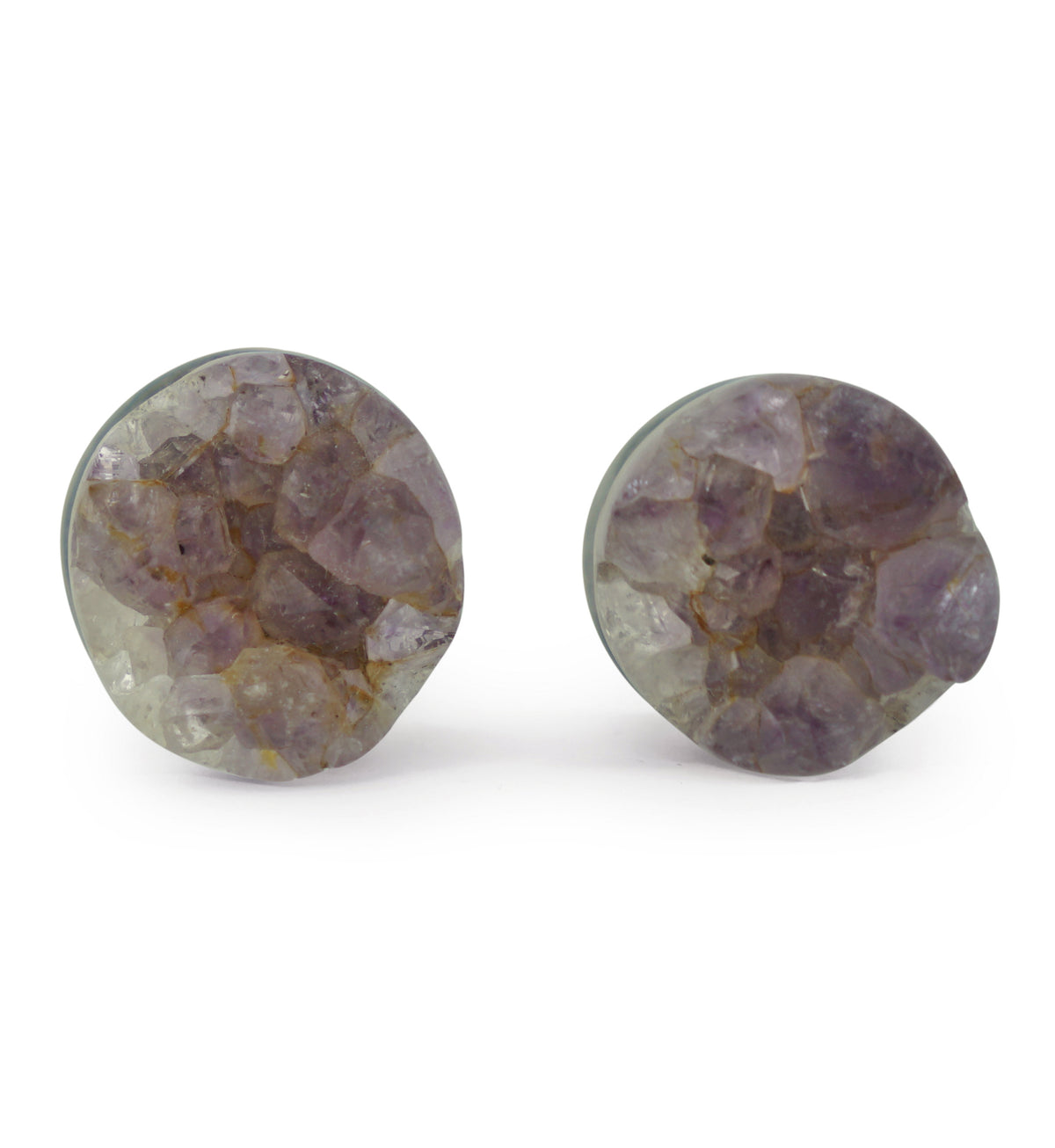 Raw Amethyst Plugs 1/2" (12mm) Version 4