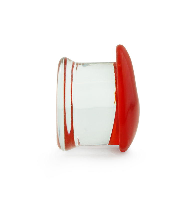 Red Heart Glass Plugs