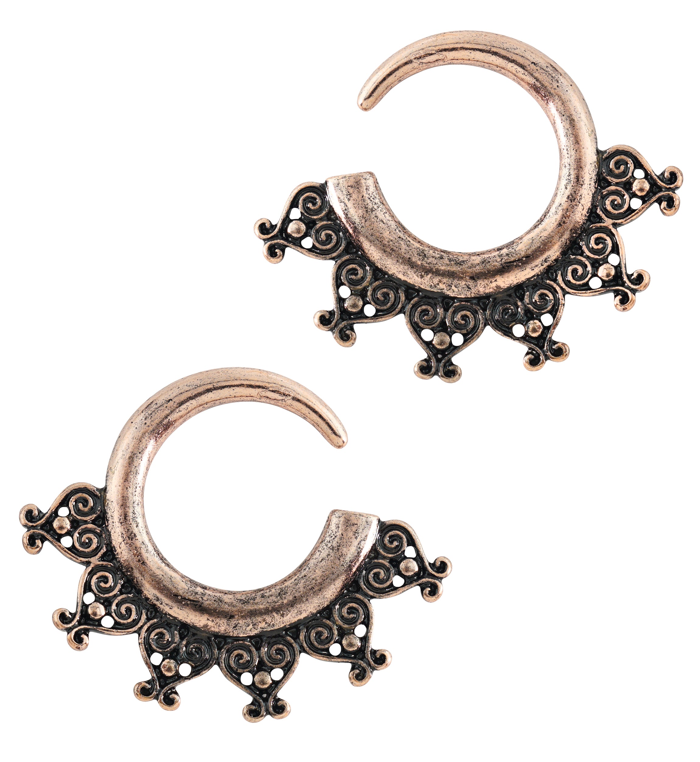 Rose Gold Brass Heart Coil Hangers