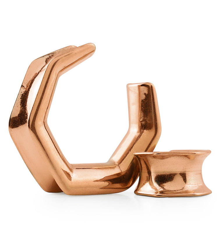 Rose Gold PVD Hex Saddles