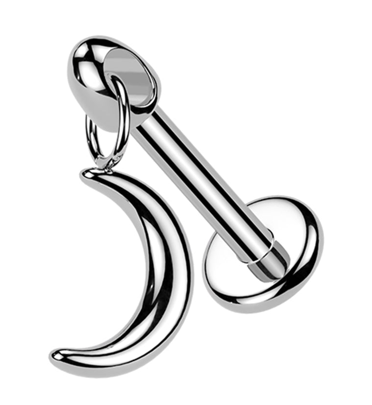 Sickle Moon Dangle Titanium Internally Threaded Labret
