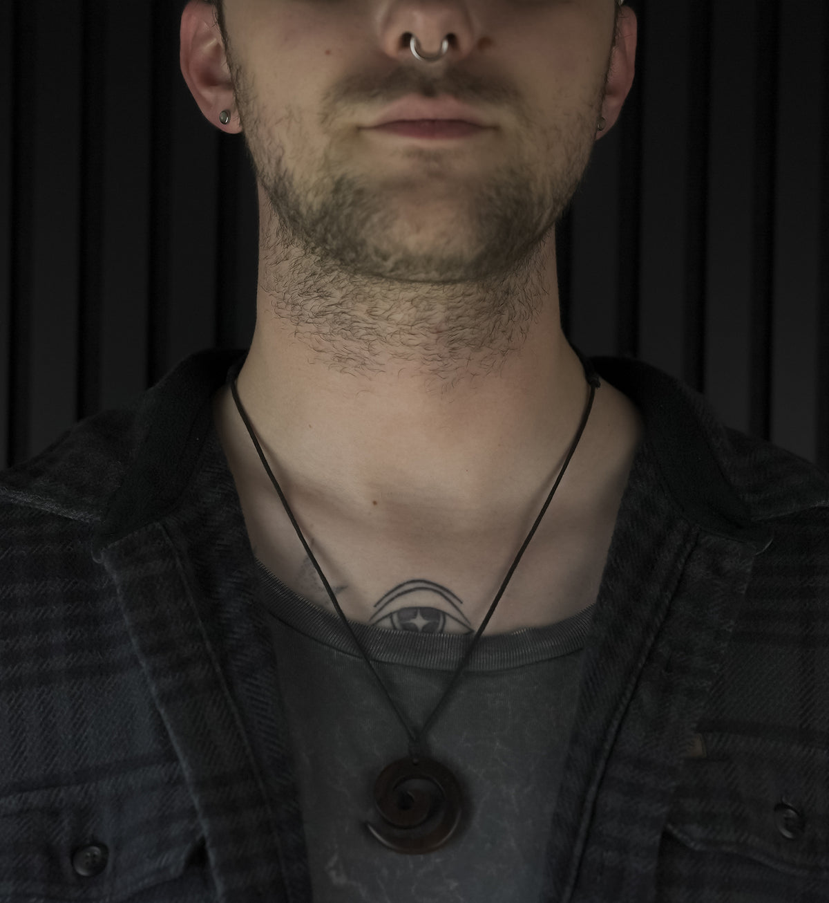 Swirl Sono Wood Pendant Necklace