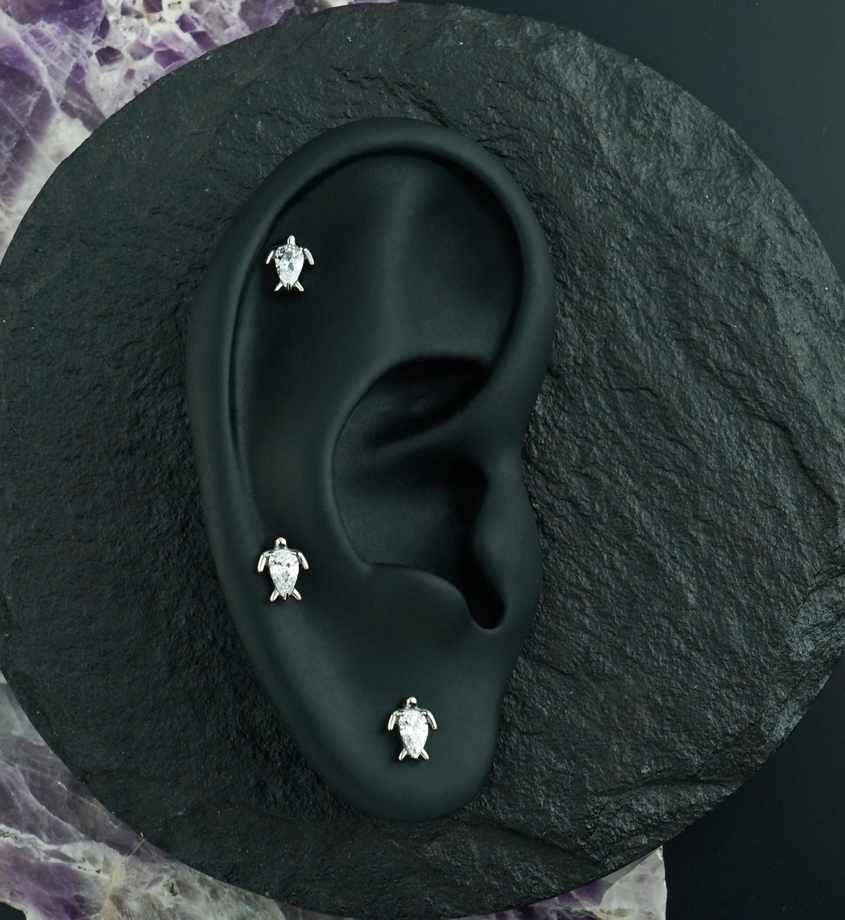 Terrapin Clear CZ Titanium Threadless Top