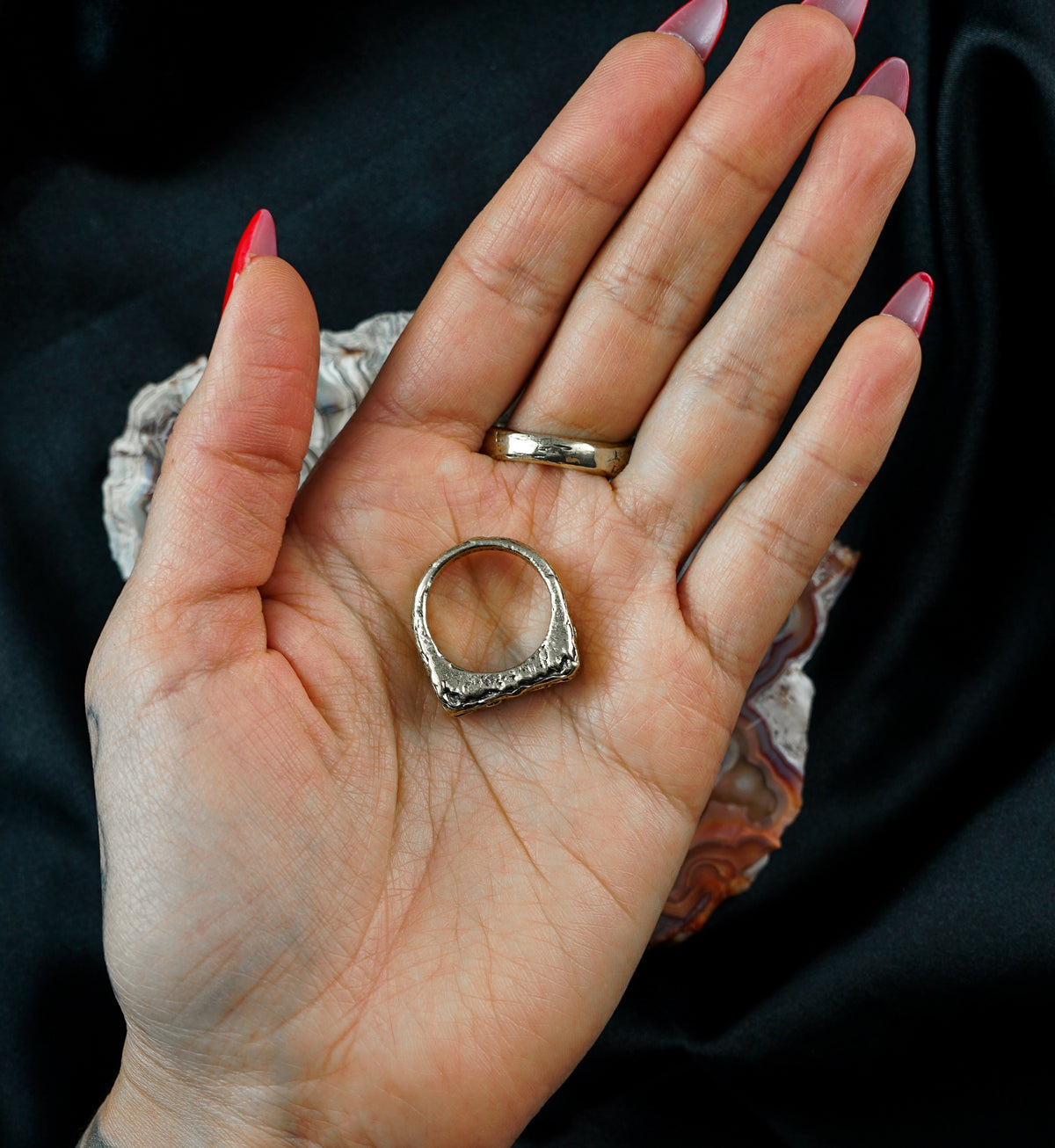 Thick Block Brass Ring