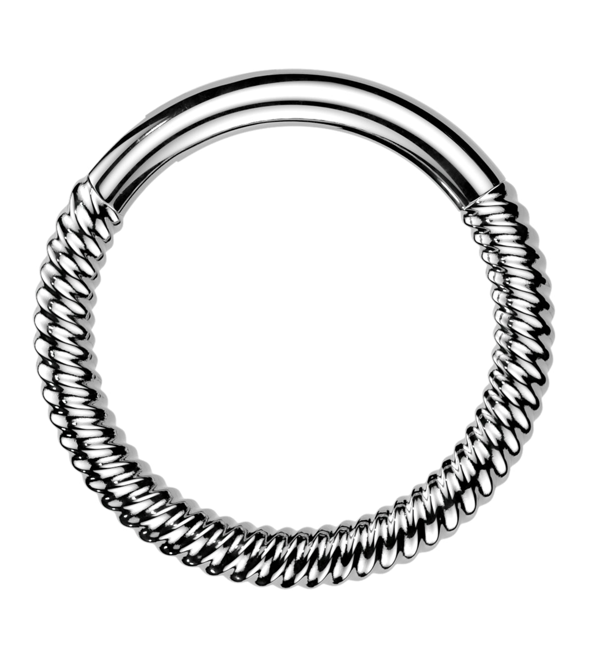 Twisted Stainless Steel Hinged Segment Ring