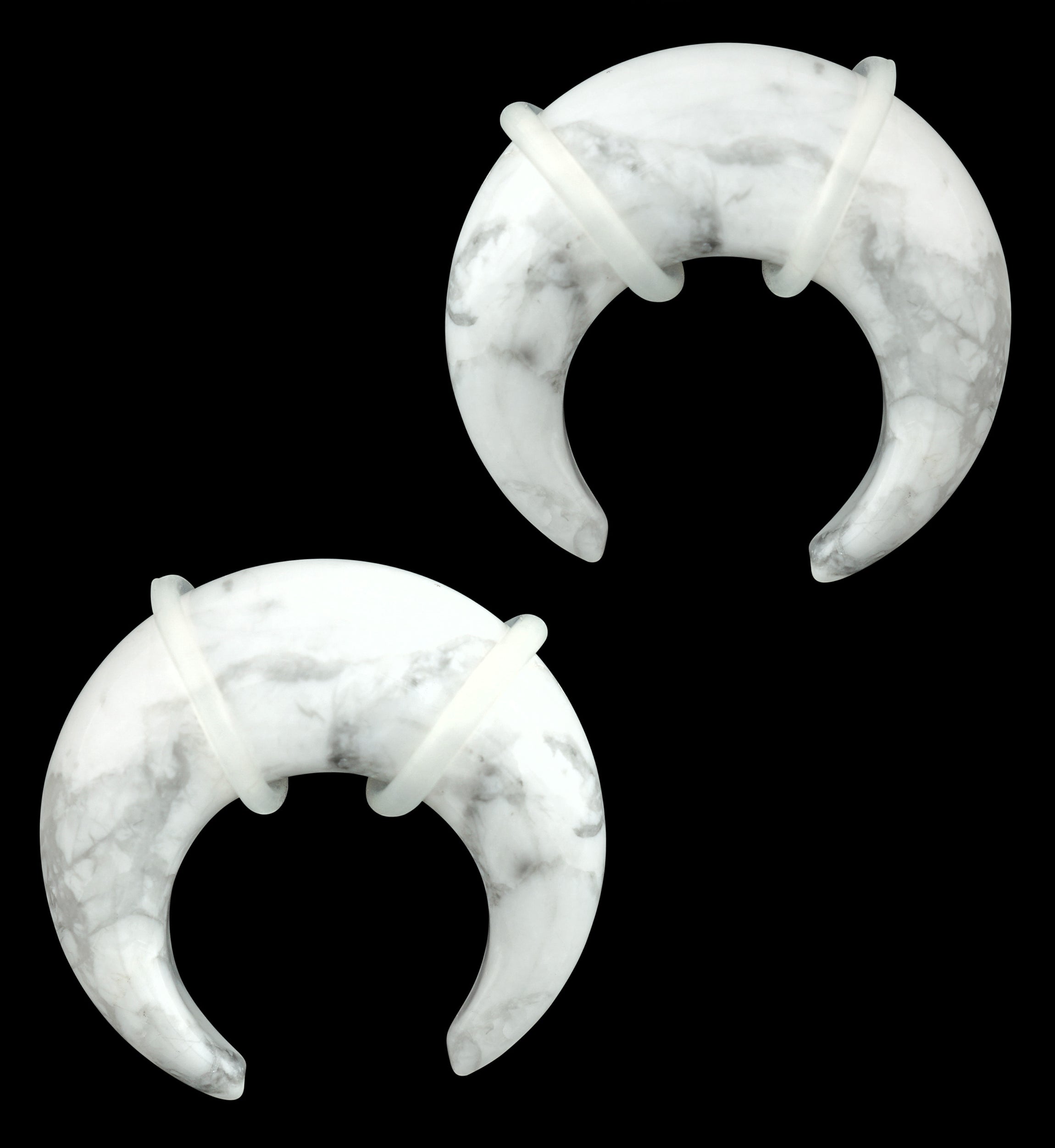 White Howlite Stone Pinchers