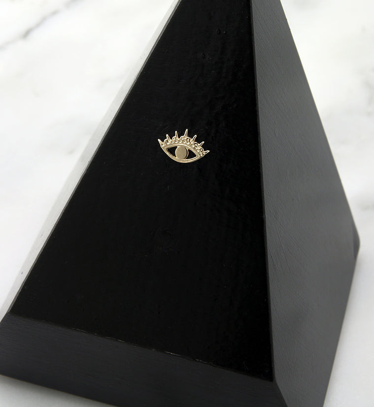 14kt Gold Evil Eye Threadless Top