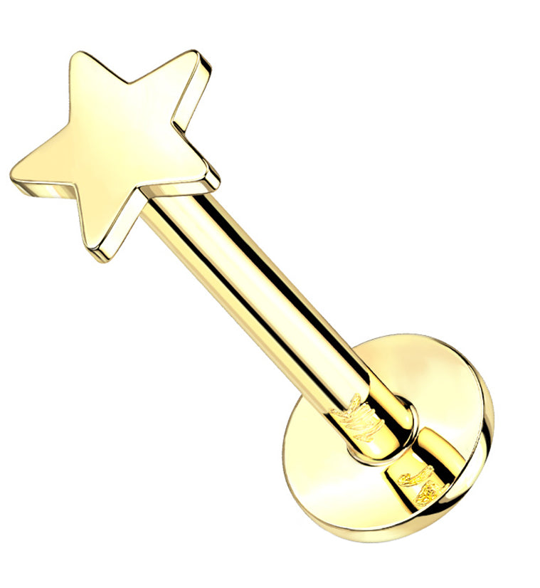 14kt Gold Star Labret