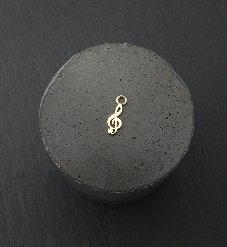 14kt Gold Treble Clef Charm