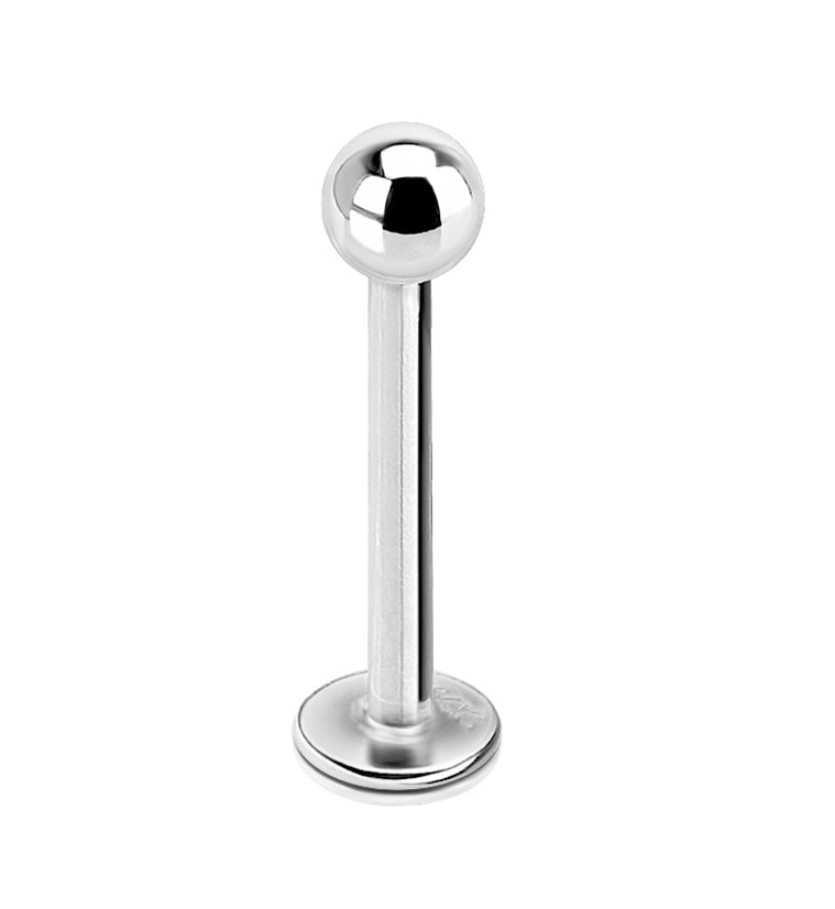 14Kt White Gold Labret