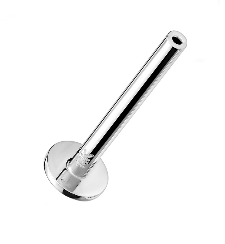 14kt White Gold Threadless Labret