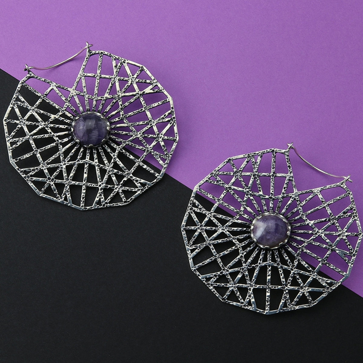 Amethyst Arenaceous Earrings / Weights