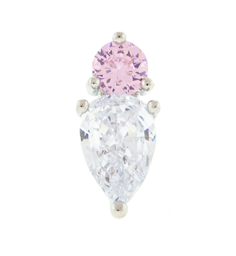 Bauble Pink CZ Cartilage Barbell