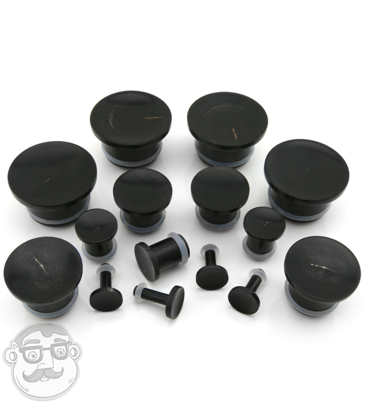 Single Flare Black Horn Plugs