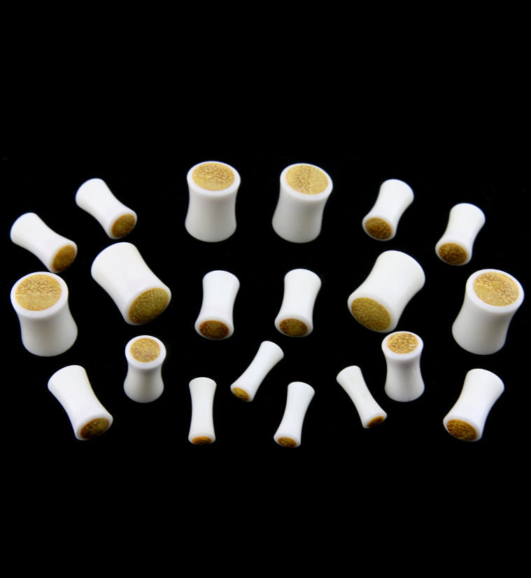 Bone Plugs with Jackfruit Wood Inlay