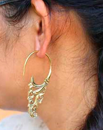 Ornamental Brass Earrings